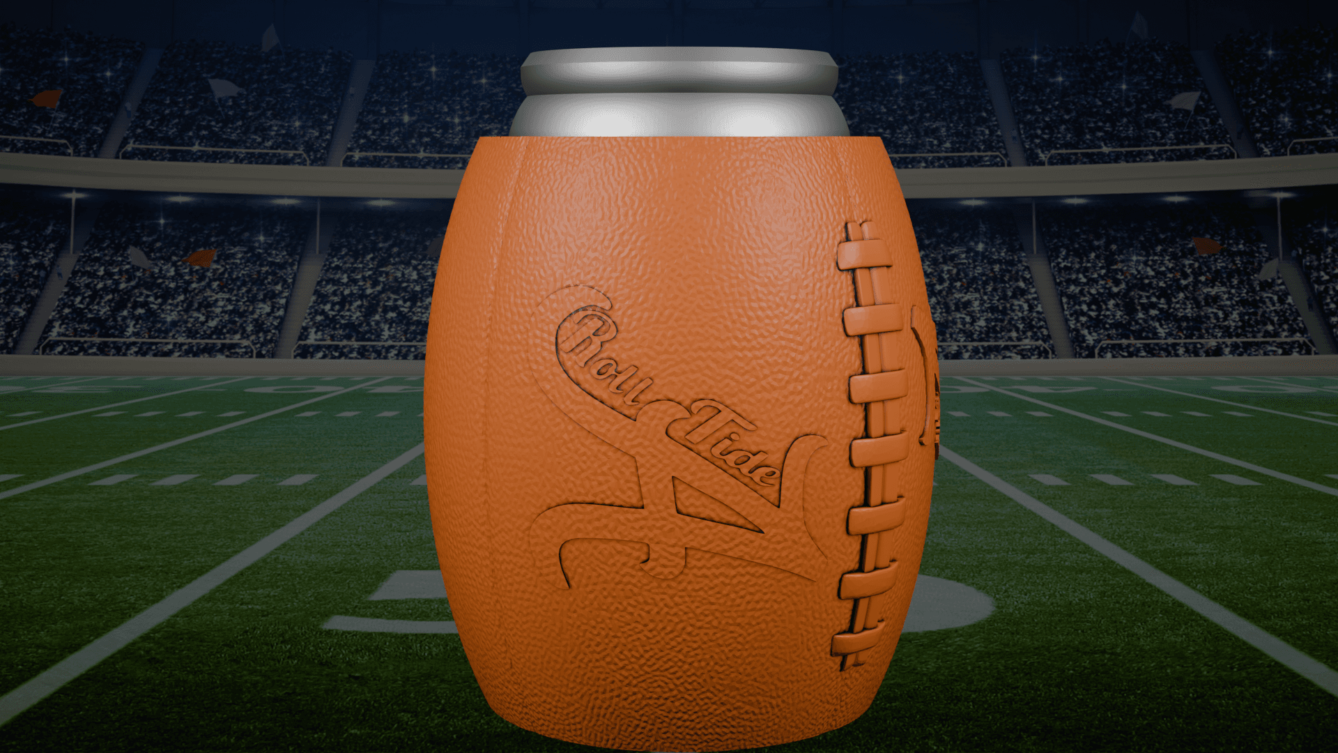 Alabama Football Beer Can Holder 3d model