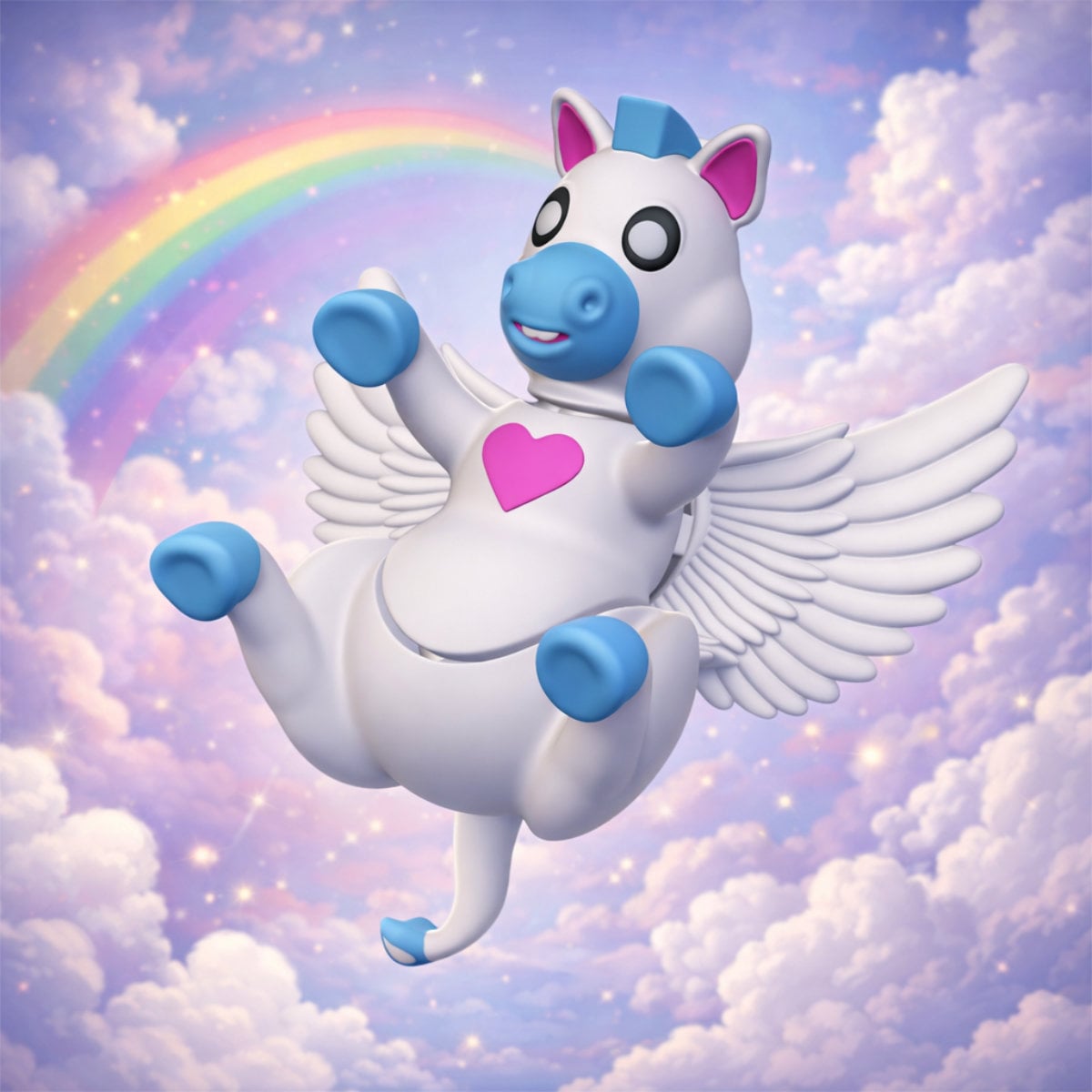 “Skye” the Pegasus – Wiggle Budz – (Hug Me Series) 3d model