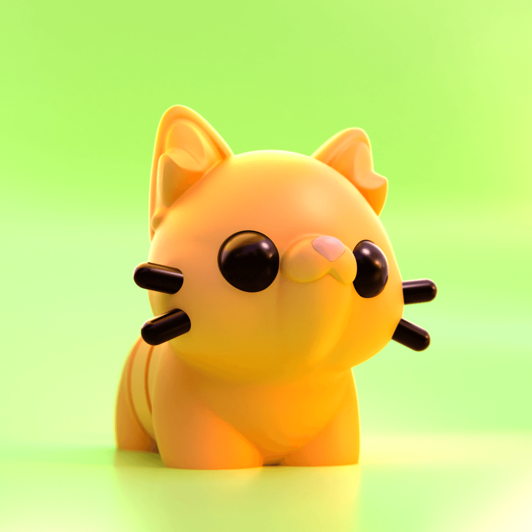 Cute Flexi Cat | No AMS 3d model
