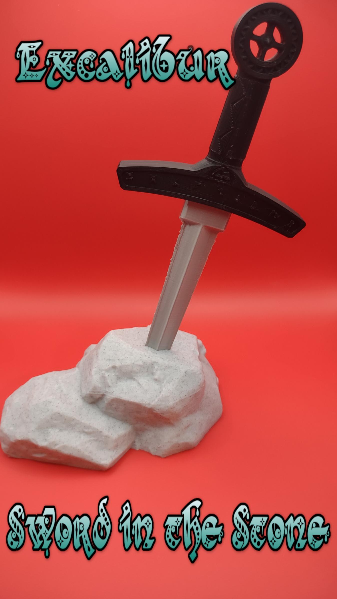Excaliber - Sword in the Stone 3d model