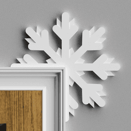 Snowflake Door Topper 3d model