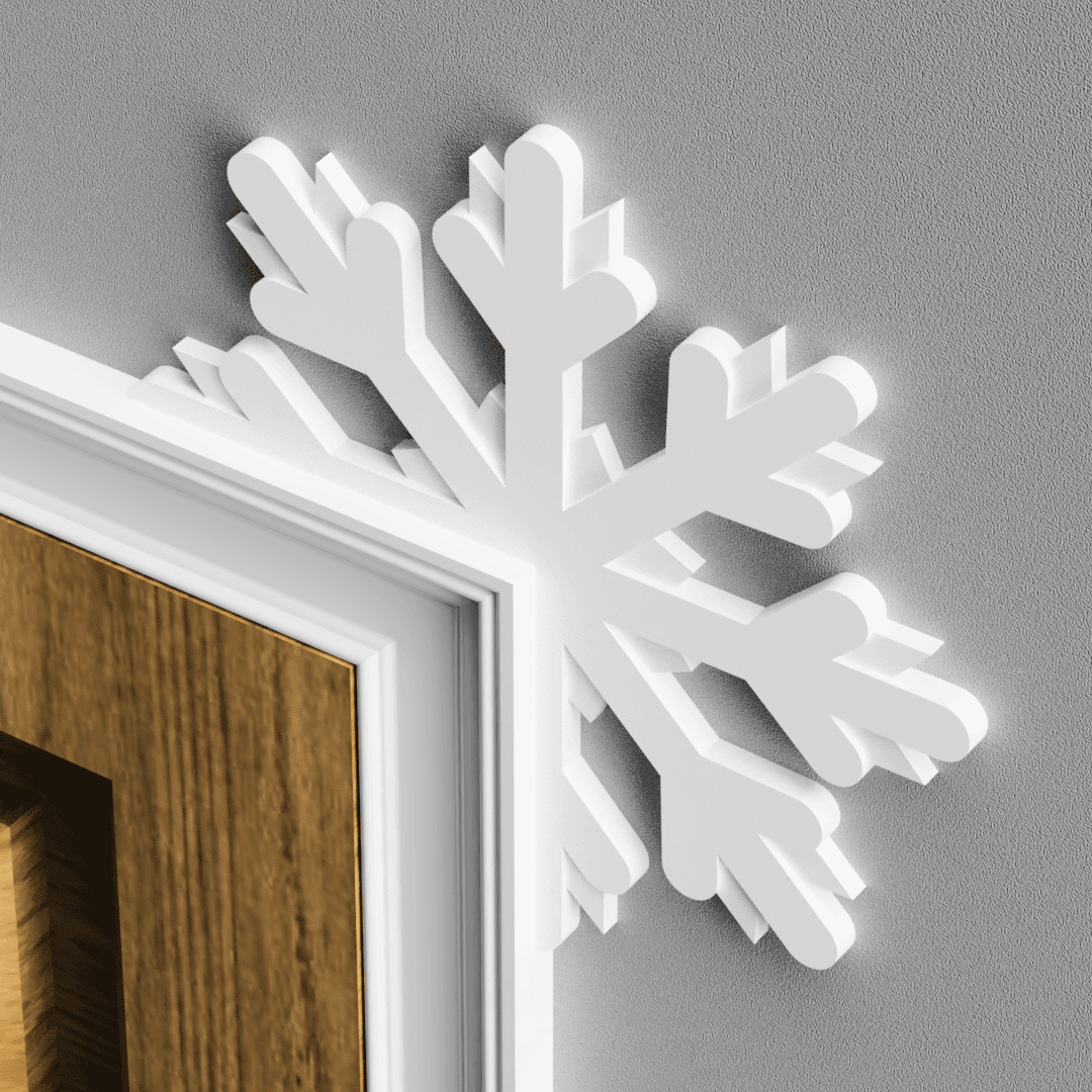Snowflake Door Topper 3d model