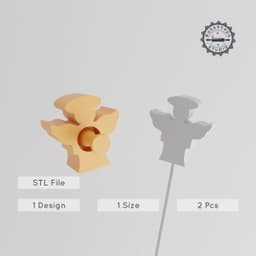 Angel Cake Pop Mold Set, Celestial Wing & Sacred Design, 2 Pieces, Religious Theme for 3D Printing PRODUCT_1240 3d model