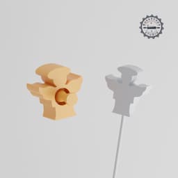 Angel Cake Pop Mold Set, Celestial Wing & Sacred Design, 2 Pieces, Religious Theme for 3D Printing PRODUCT_1240 3d model