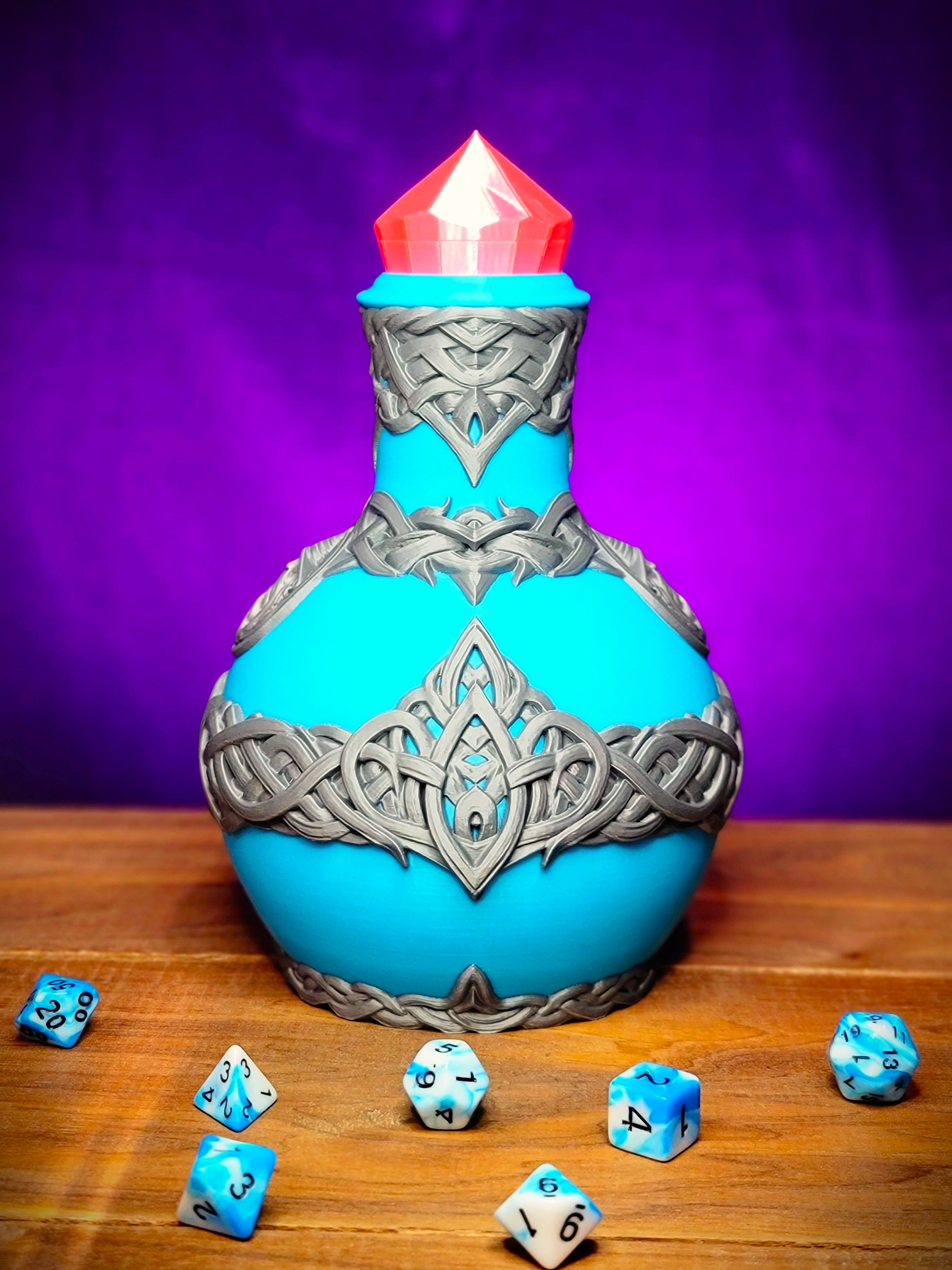 Wizard Potion Bottle Dice Tower With Storage 3d model