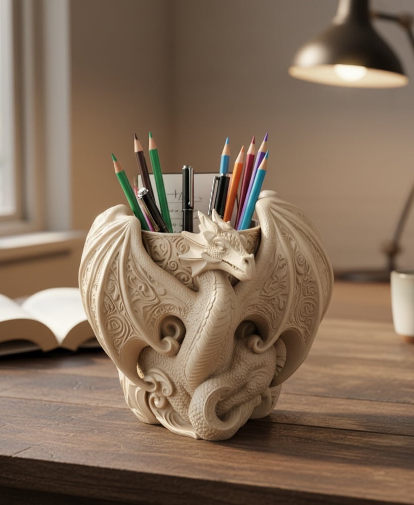 Dragon Desk Organizer 3d model