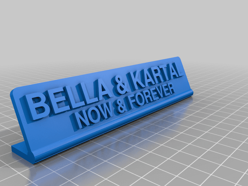 My Customized Customisable Table Sign 3d model