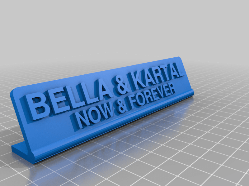 My Customized Customisable Table Sign 3d model