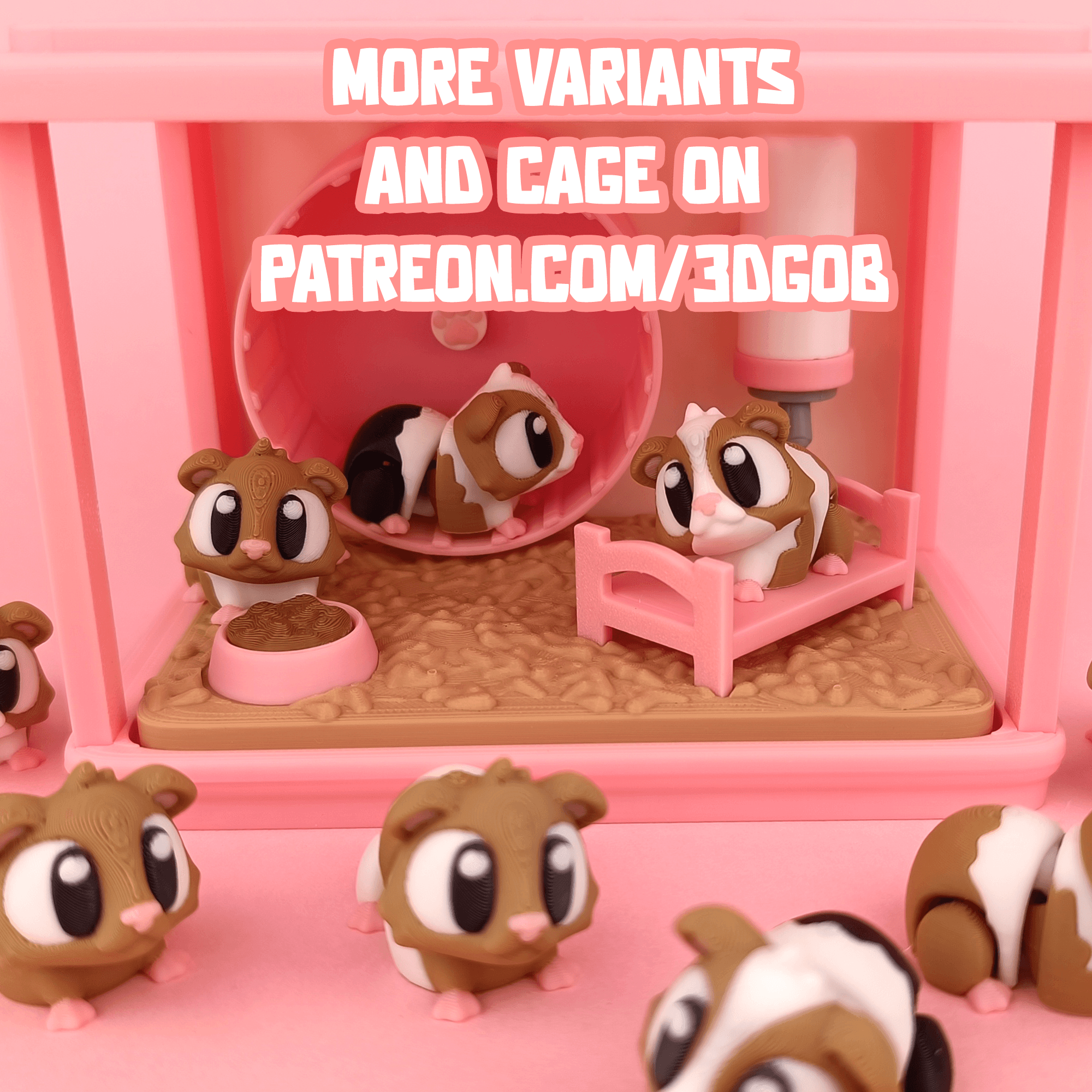 FREE flexi guinea pigs 3d model