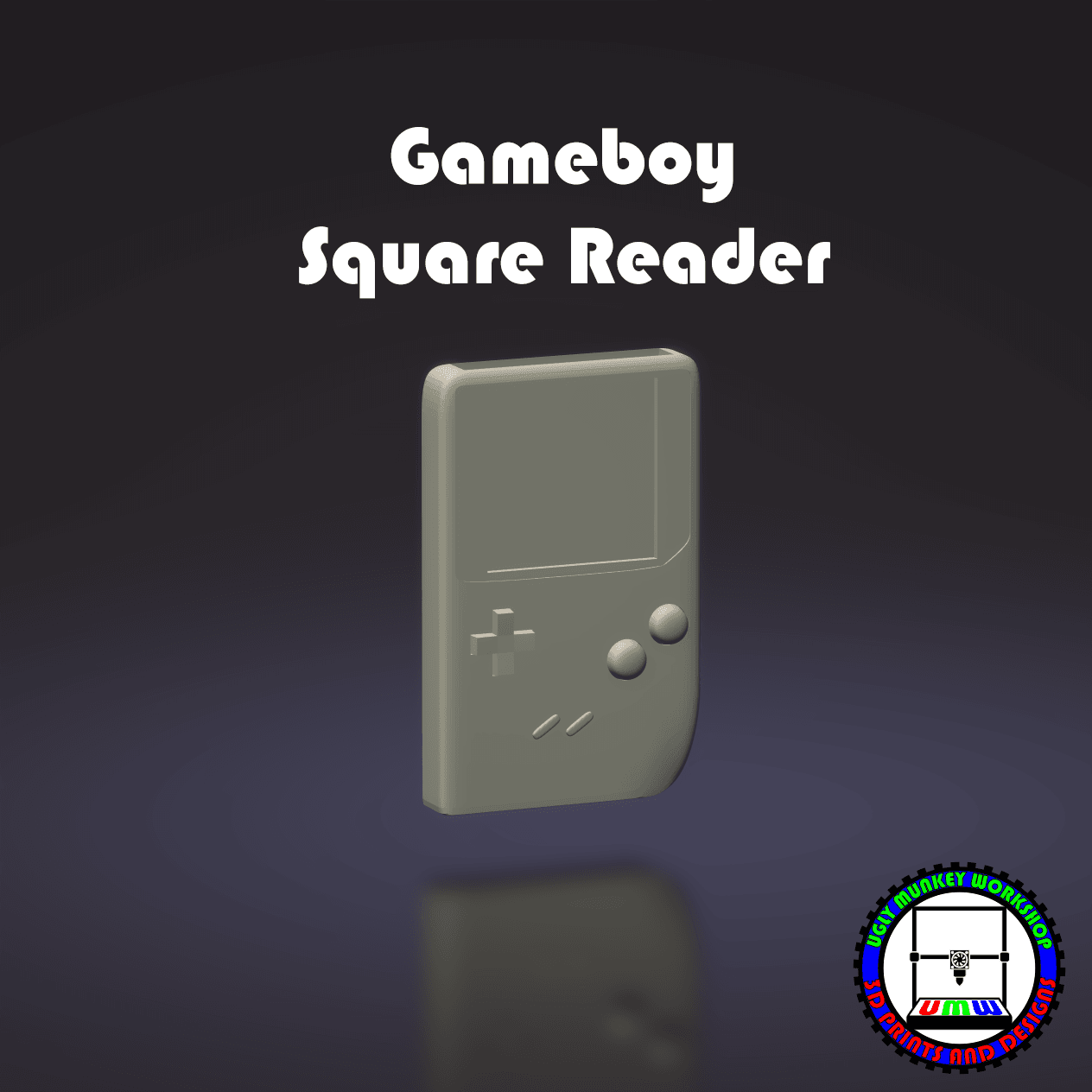 Gameboy Square Card Reader - Retro Your Seller Booth 3d model
