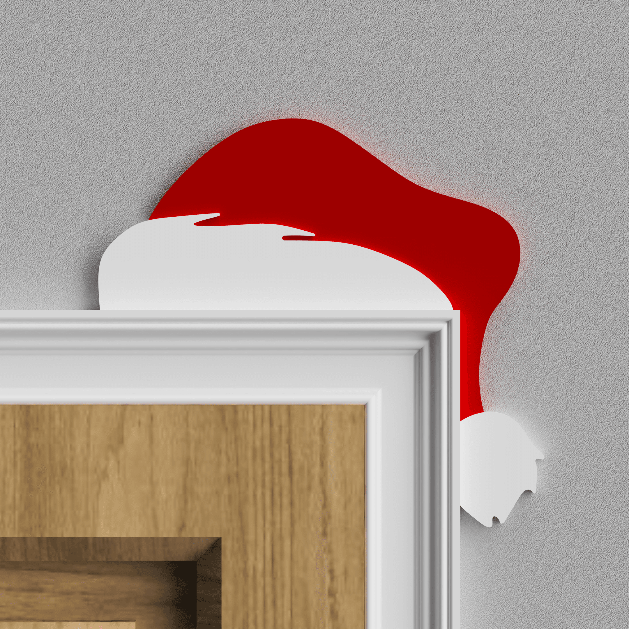 Santa Hat Door Topper 3d model