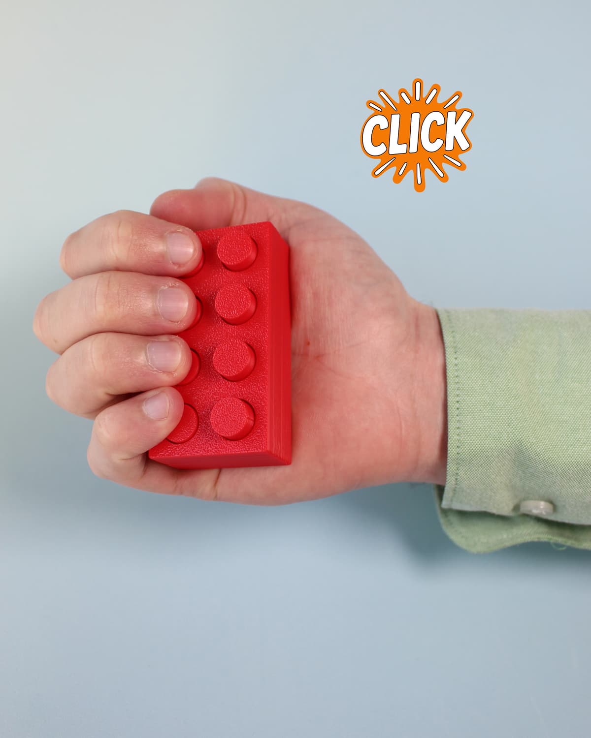 Lego Click Block Lego Blocks Fidget Clicker - Keychain - 3D model by clickify3d on Thangs