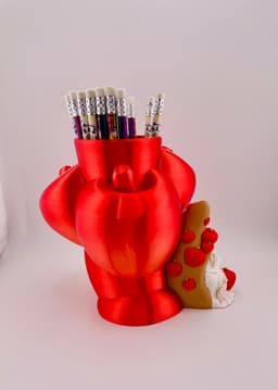 Apple Gnome Pencil Holder 3d model