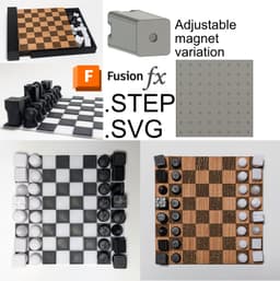 Chess Customisable Pieces & Board 3d model