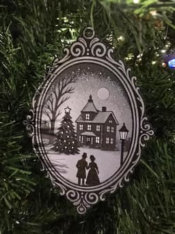 Victorian Christmas Ornament - Winter Evening Scene 3d model