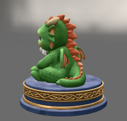 Cute Crying Baby Dragon STL File for 3D Printing 3d model