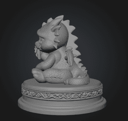 Cute Crying Baby Dragon STL File for 3D Printing 3d model