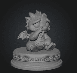 Cute Crying Baby Dragon STL File for 3D Printing 3d model