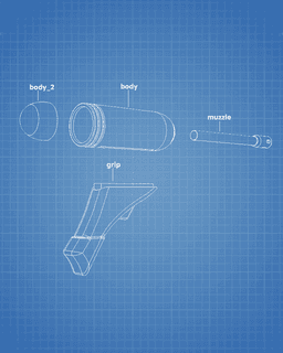 ELG-3A Blaster - Star Wars 3d model