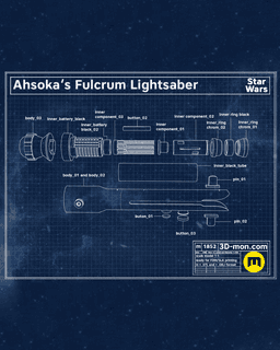 Ahsoka Tano's Fulcrum Lightsaber - Clone Wars 3d model