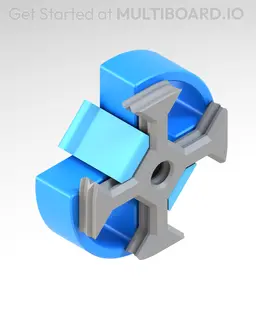 Multibin Twist Lock Divider Tool 3d model