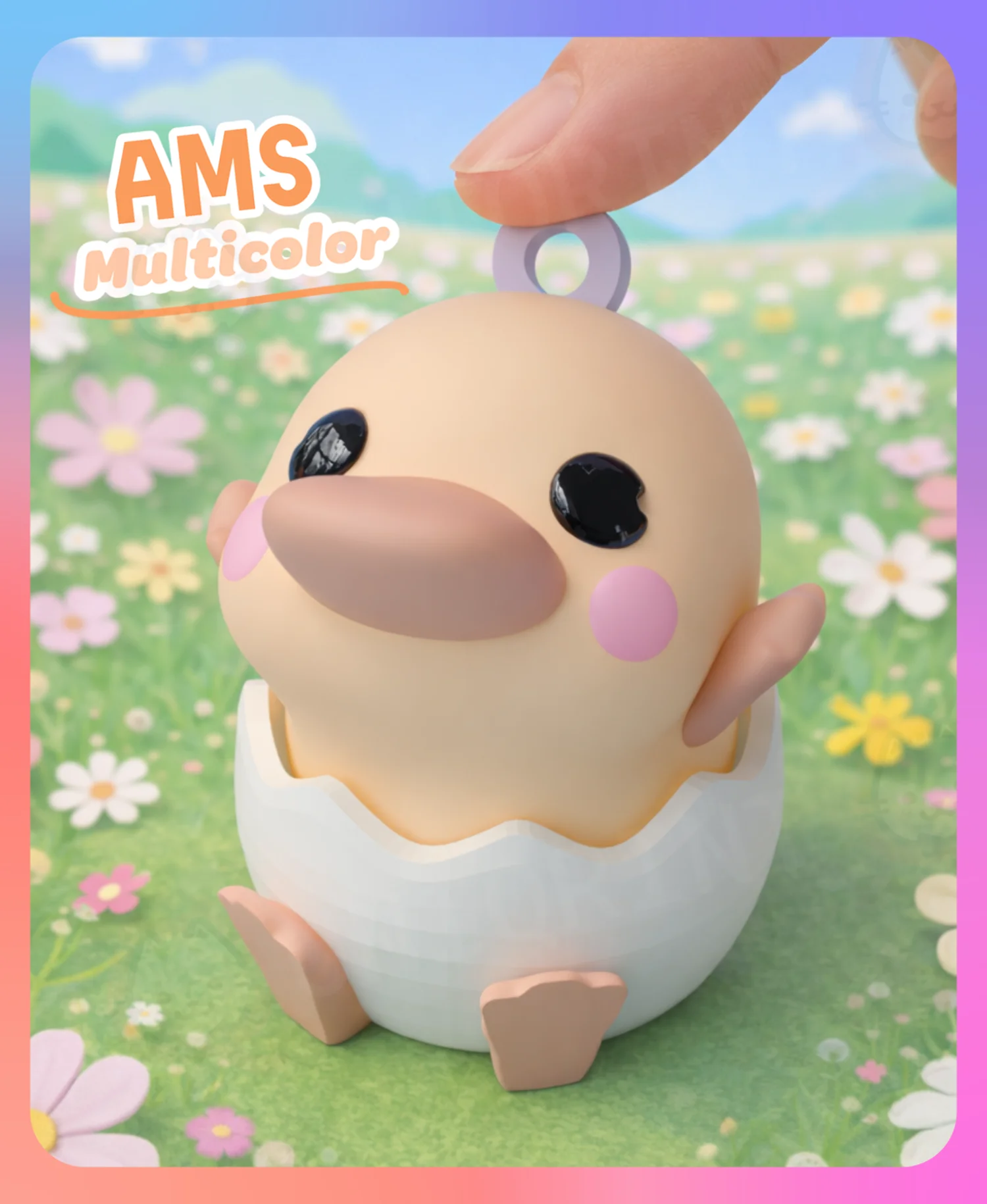 Hatching Little Platypus Easter Clicker (Multicolor) 3d model
