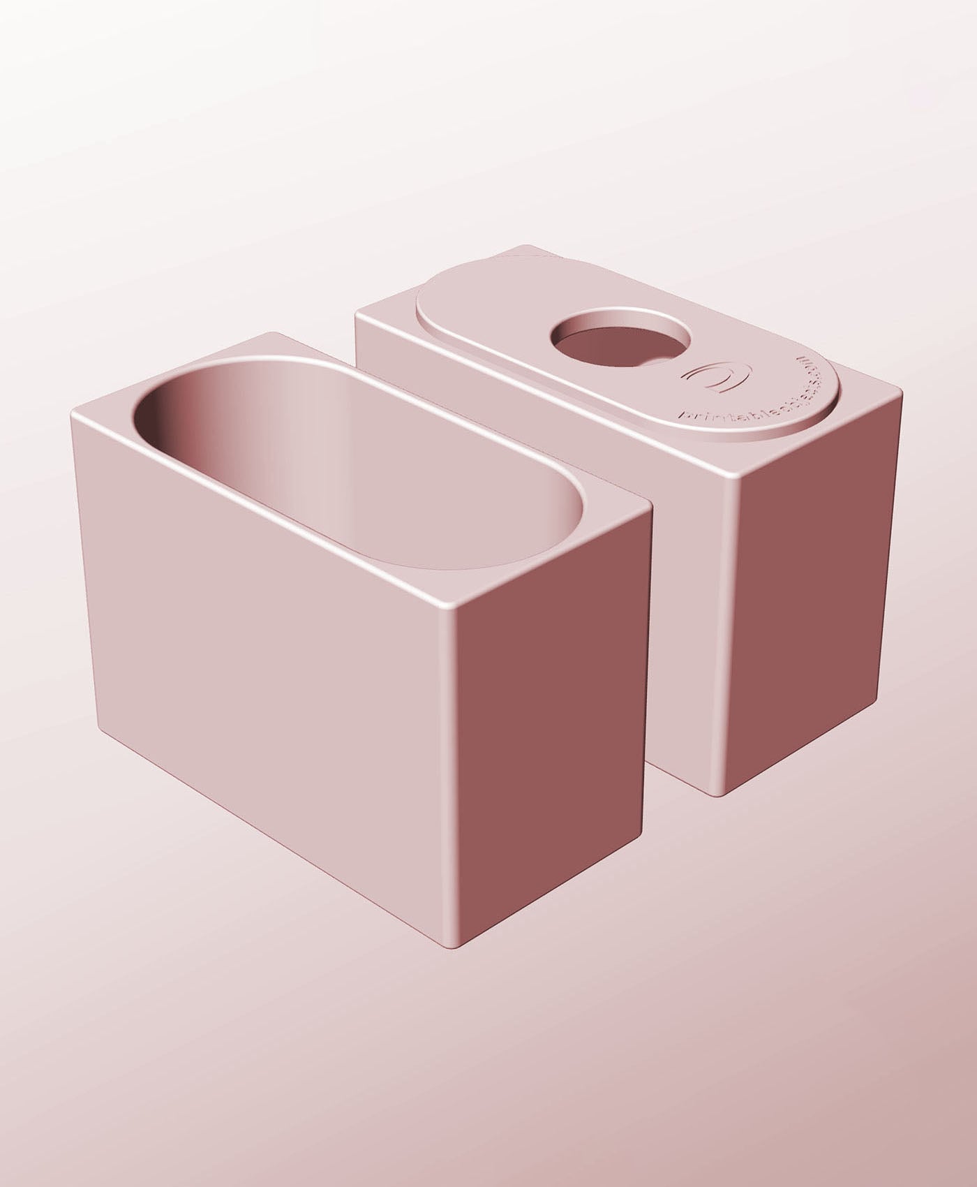 CX68-105-P Pierced container modular stackable module bin box 3d model