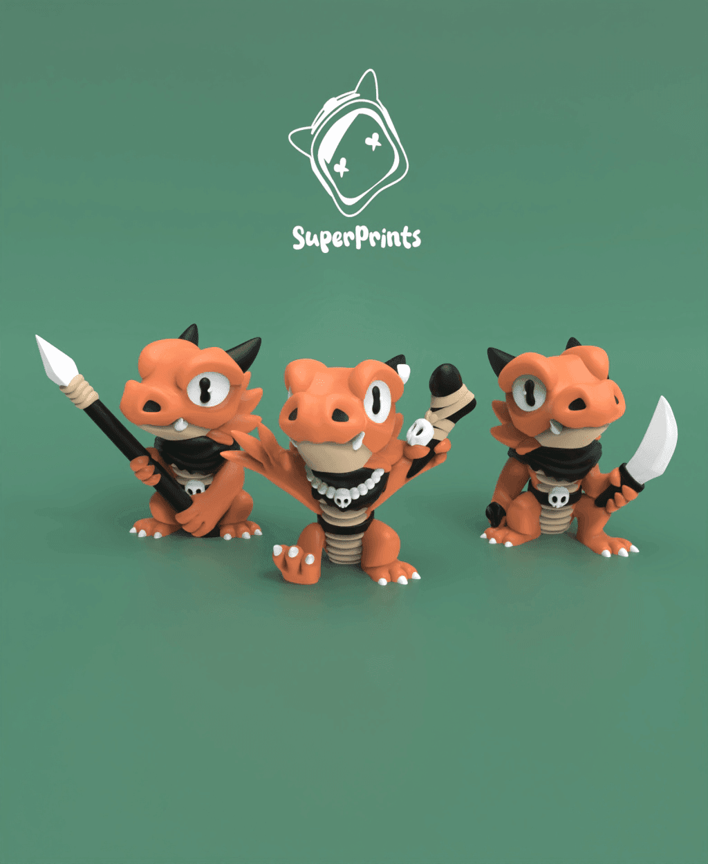 Kobolds - Easy Multicolor FDM RPG Minis (No supports) 3d model