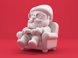 Gamer Santa Claus – Santa Playing Video Games 3D Model 3d model