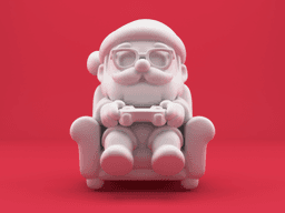 Gamer Santa Claus – Santa Playing Video Games 3D Model 3d model