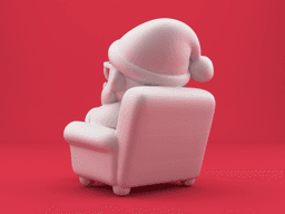 Gamer Santa Claus – Santa Playing Video Games 3D Model 3d model