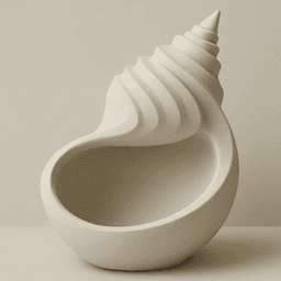 Sculptural Seashell Catch-All Bowl – Modern Coastal 3D Printed Decor & Jewelry Holder 3d model
