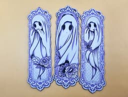 Set of 3 Ghost Bookmarks - Hueforge - 4 colors 3d model