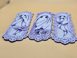 Set of 3 Ghost Bookmarks - Hueforge - 4 colors 3d model