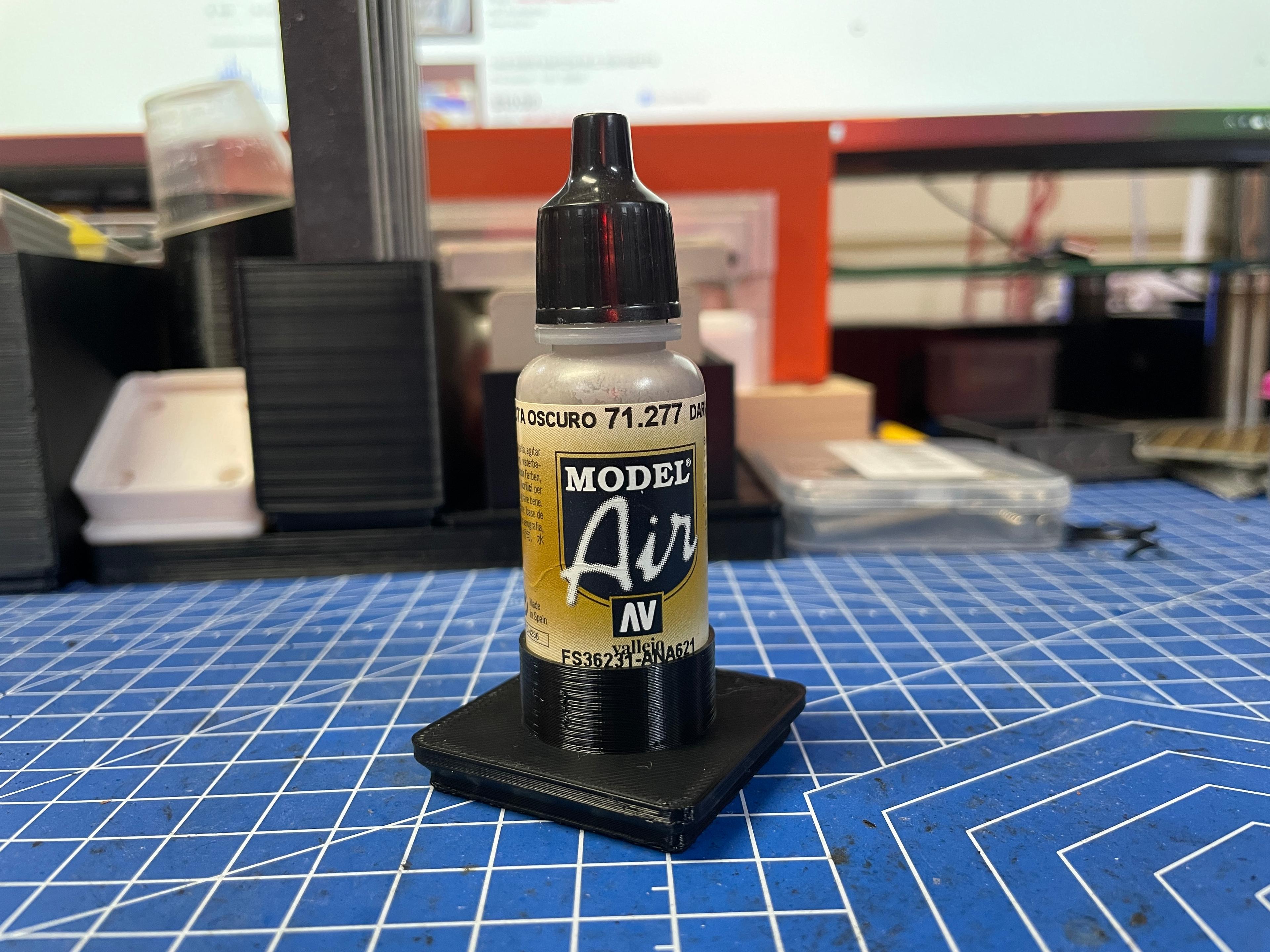Gridfinity Vallejo Style Paint Single Bottle Holder 1x1 3d model