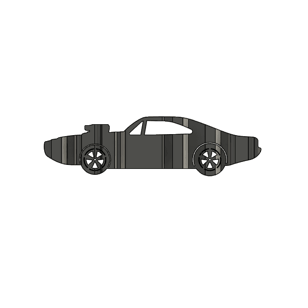 Charger 3d Flip Art Inspired by Dominic Toretto in Fast and Furious 3d model