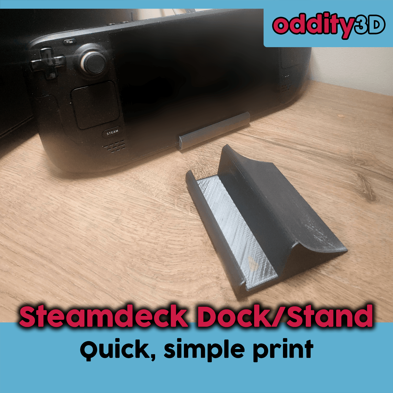Sturdy Steamdeck Dock-Stand 3d model