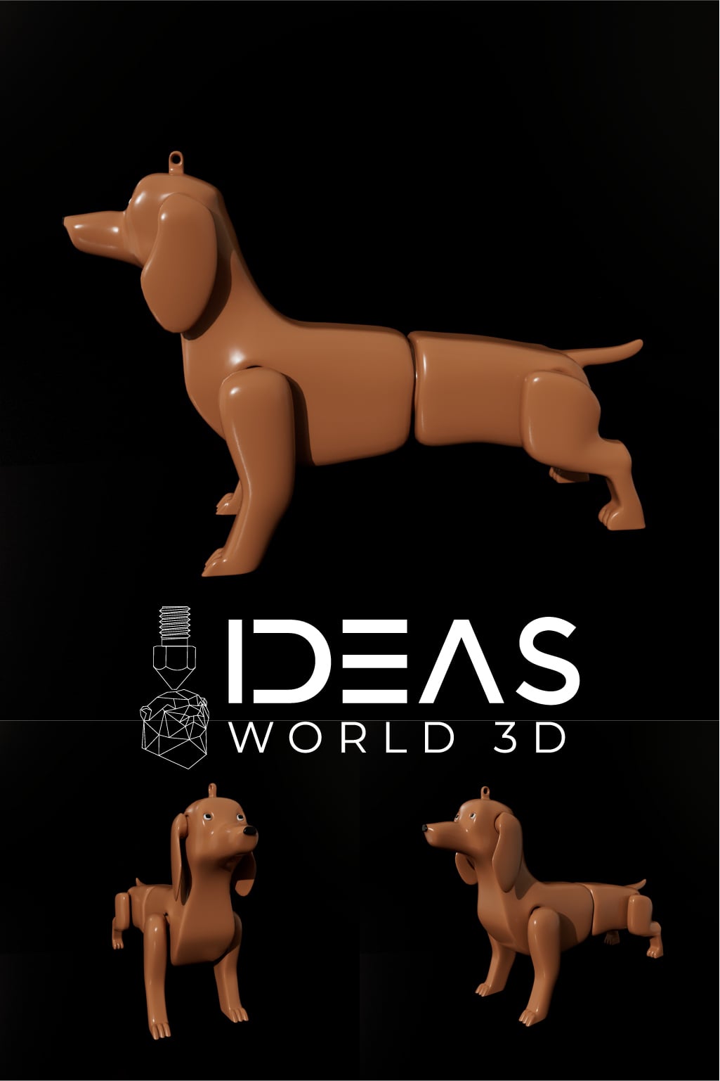 Dog keychain 3d model