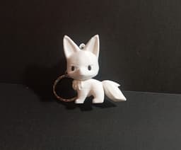 Cute Wolf Keychain 3d model