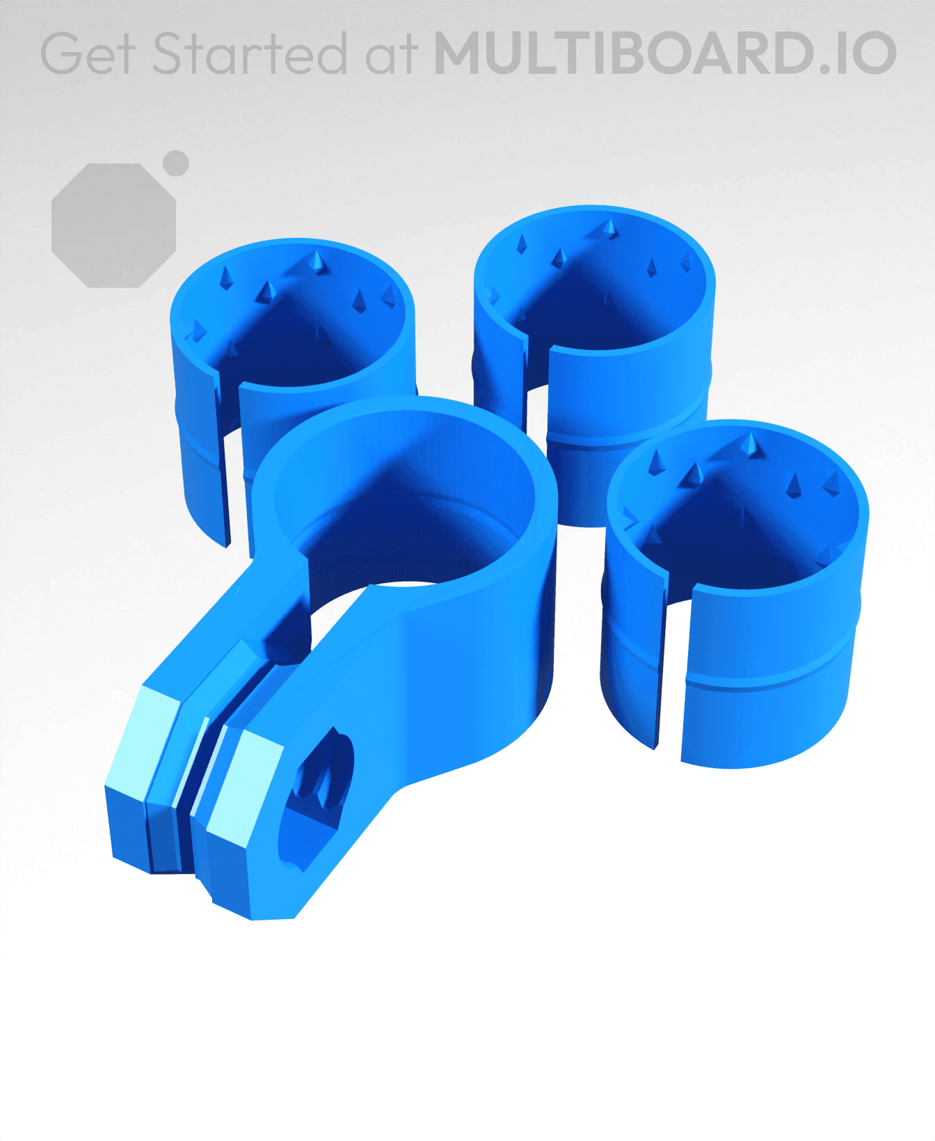 Vertical Pole Mount - Kit 3d model