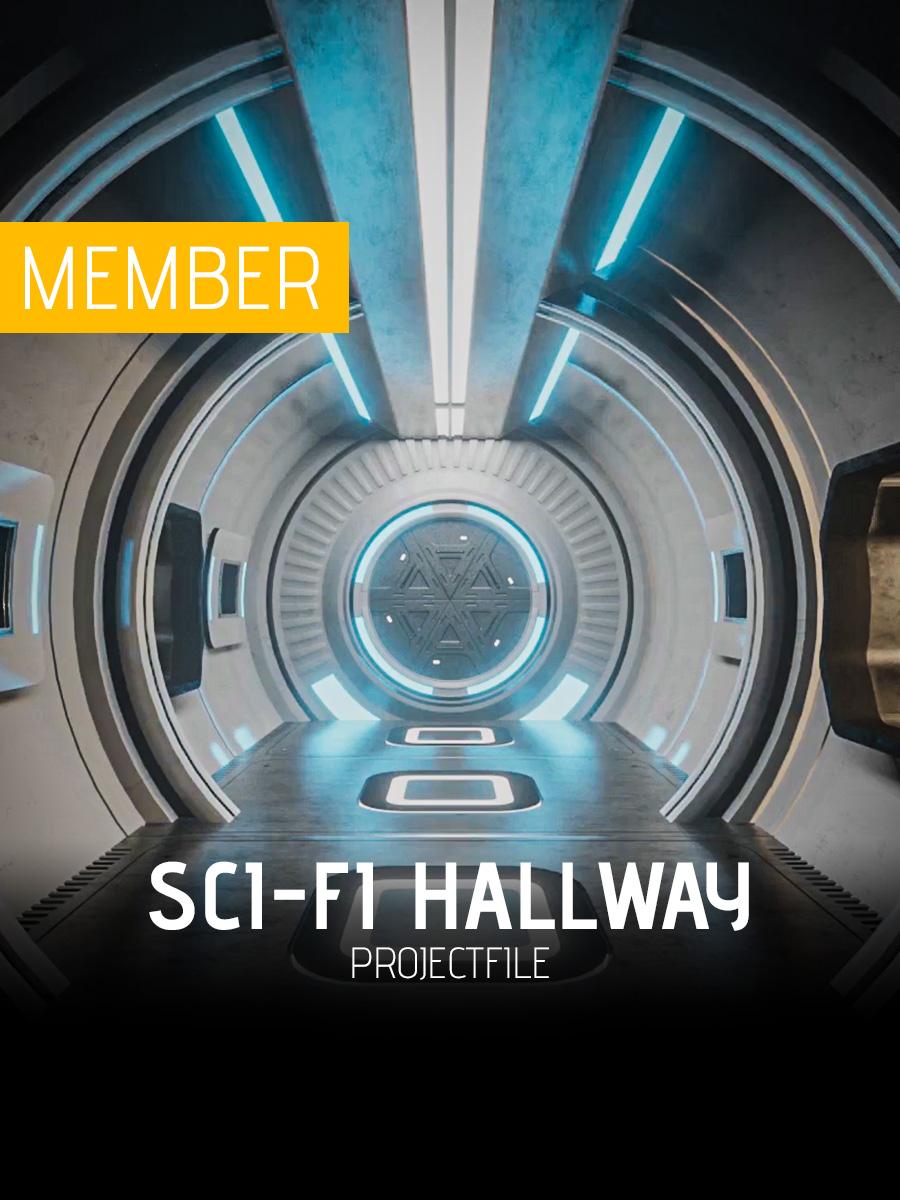 SciFi Hallway 3d model
