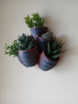 Multi-Level Succulent Planter Wall Hanging 3d model