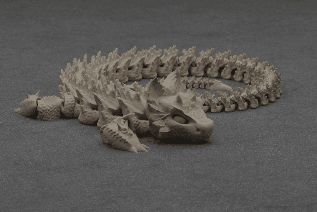 Free Print-in-Place Articulated Dragon 3d model