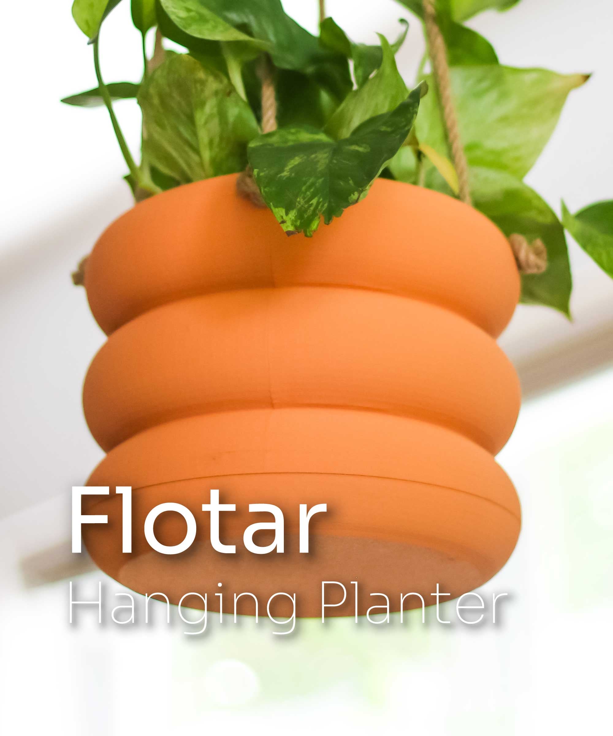 Hanging Planter Pod with Twist-Off Drain Plate 3d model