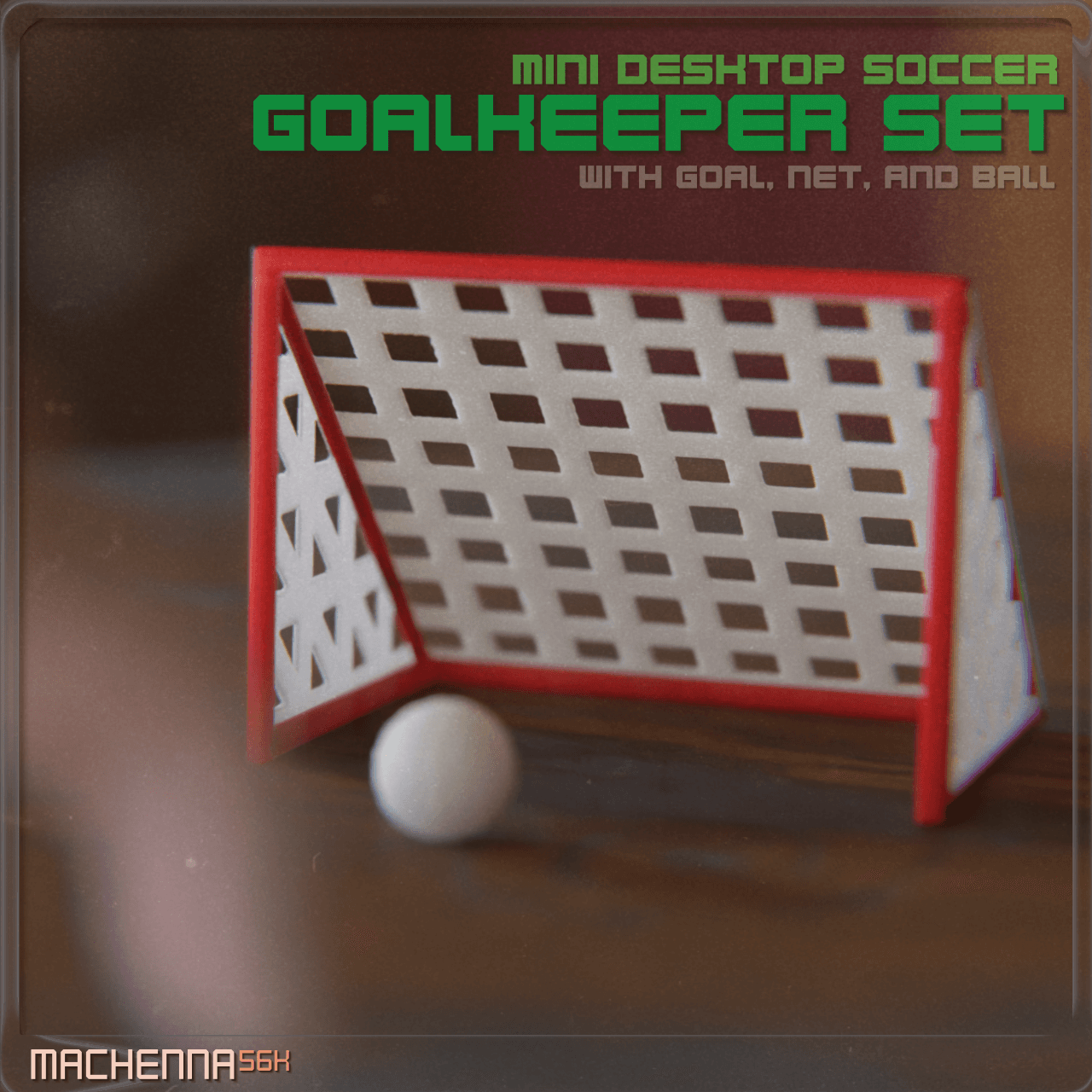 Desktop Soccer Goal Set 3d model