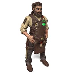Shop Keeper - Side Quest Shop - PRESUPPORTED - Illustrated and Stats - 32mm scale 3d model