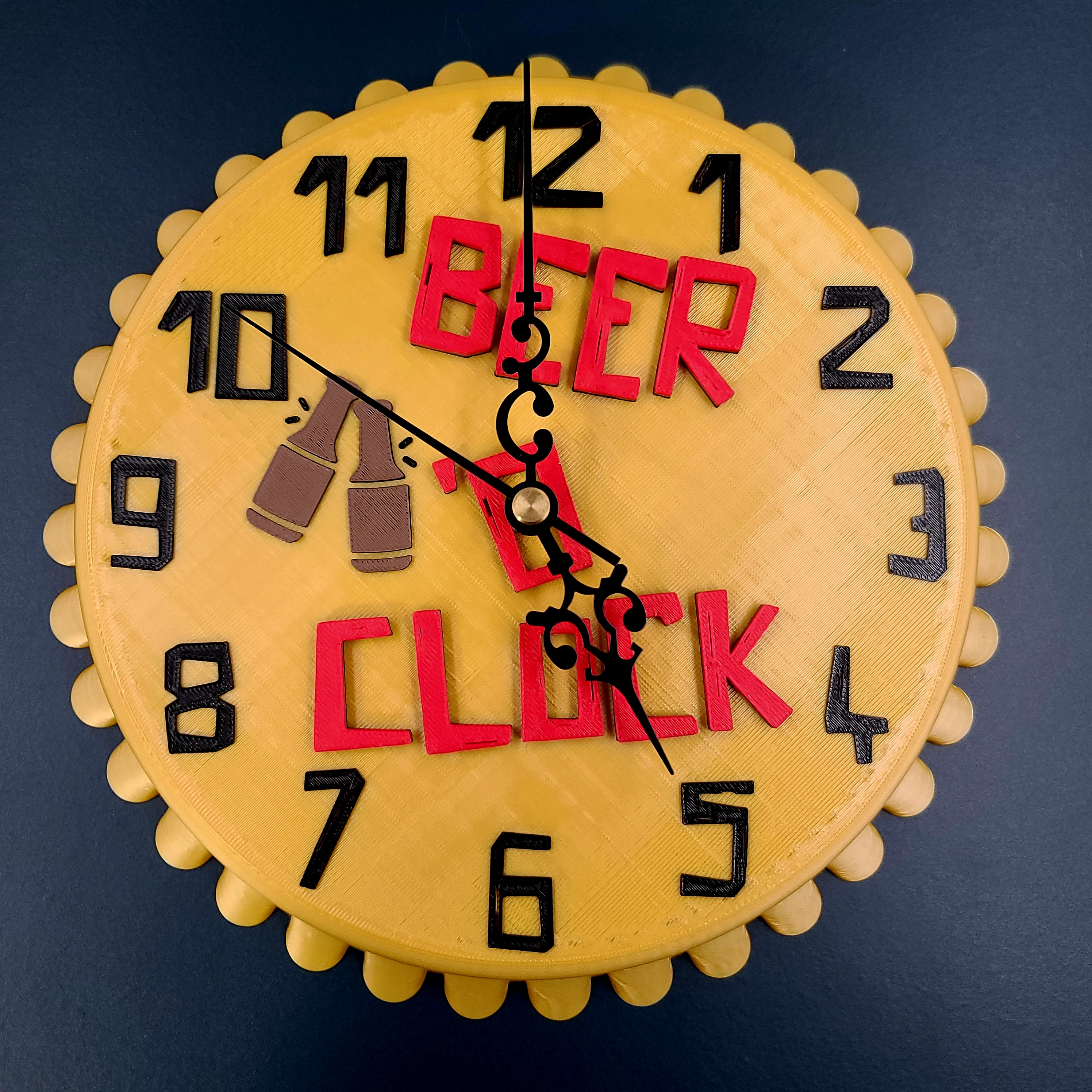 Beer O' Clock : Bottle Cap Clock - When it's always time for a beer! 3d model