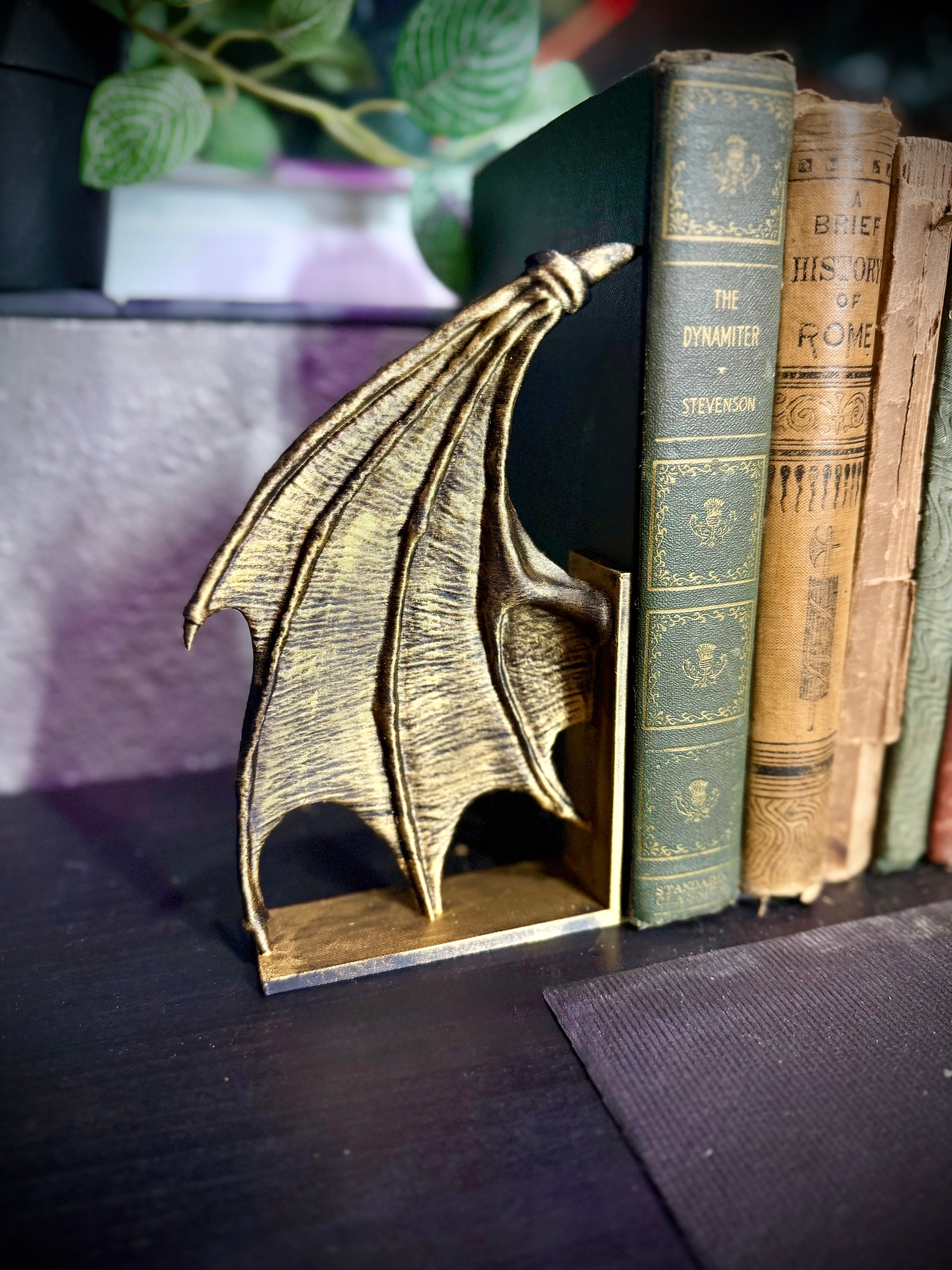 Dragon wing bookends 3d model