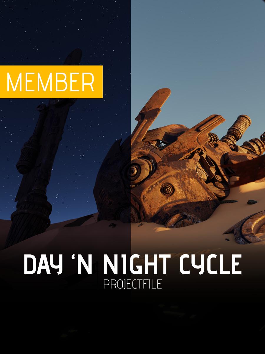 Day and Night Cycle in Blender 3d model