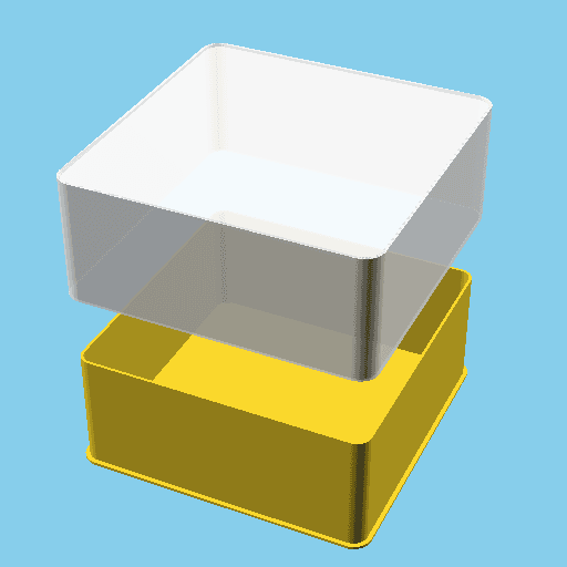 Media Icon : Stop, nestable box (v1) 3d model